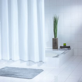 Штора для ванной комнаты Standard, цвет белый 180х200 см