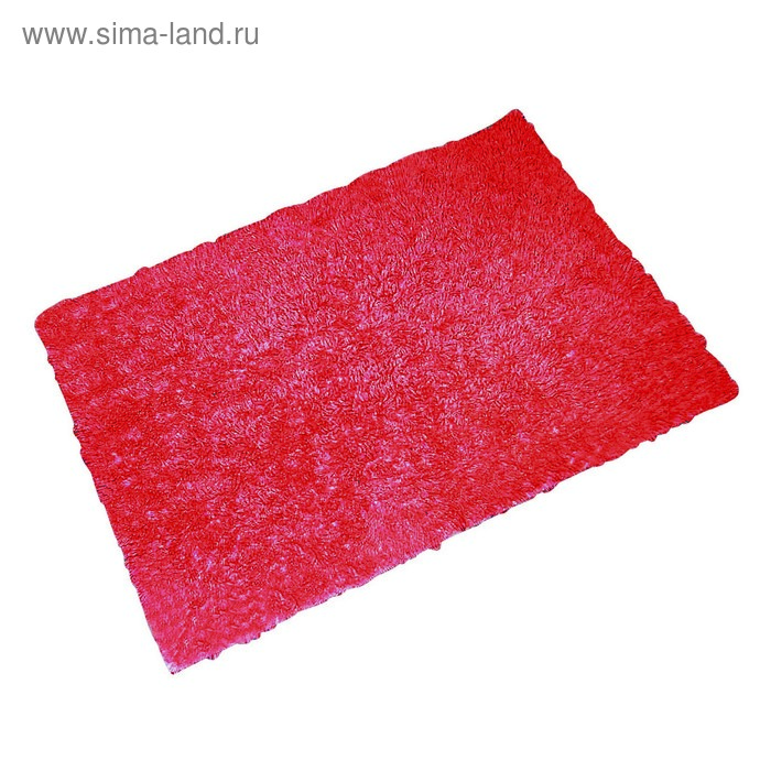 Коврик для ванной комнаты Twist Loop, цвет красный 55х85 см - Фото 1