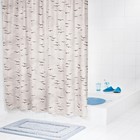 Штора для ванной комнаты Sylt, цвет бежевый/коричневый 180х200 см - фото 294549154