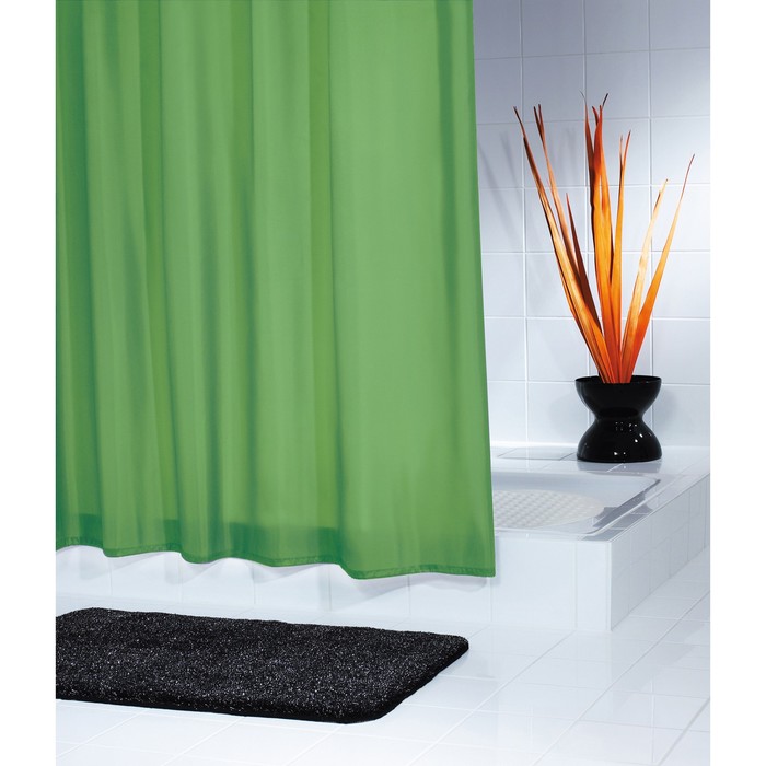 Штора для ванной комнаты Madison, цвет зеленый 180х200 см