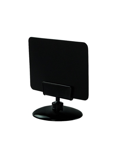 Ценникодержатель на круглой подставке, пластик, 5×5×3.5 см, чёрный