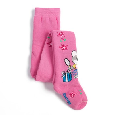 Колготки детские махровые, цвет розовый, рост 92-98 см