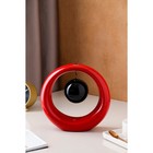 Ваза керамическая "Орбита шар", настольная, красно-чёрная, 24 см - Фото 2