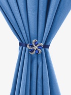 Подхват для штор «Цветок ромашка», d=5.5 см, синий - Фото 1