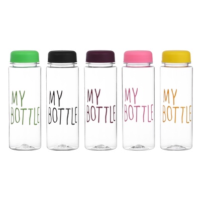Бутылка для воды My bottle, 500 мл, 19×6 см, мешок в комплекте, МИКС