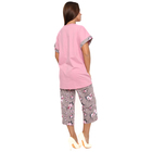 Пижама женская (футболка, бриджи) М117 цвет розовый, р-р 54 - Фото 2