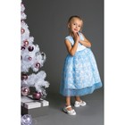 Нарядное платье для девочки, рост 122 (64) см, цвет голубой - Фото 2