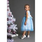 Нарядное платье для девочки, рост 122 (64) см, цвет голубой - Фото 3