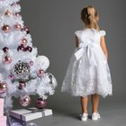 Нарядное платье для девочки, рост 104 (56) см, цвет белый 8135 - Фото 5