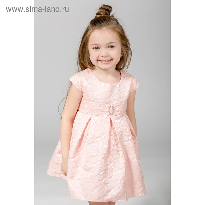 Нарядное платье для девочки, рост 104 (56) см, цвет розовый 8136 - Фото 1