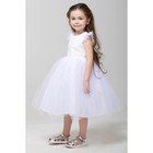 Нарядное платье для девочки, рост 104 (56) см, цвет белый 8137 - Фото 3