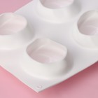 Форма для муссовых десертов и выпечки Доляна «Розы», 30×17,5×5 см, 6 ячеек (6,5×6,8 см), цвет белый - фото 4583946