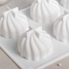 Форма для муссовых десертов и выпечки Доляна «Взбитые сливки», 28×19×5 см, 6 ячеек (d=6,5 см), цвет белый - Фото 2