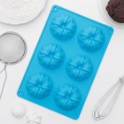 Форма силиконовая для выпечки Доляна «Узоры», 26×17,5 см, 6 ячеек (7,3×7,3×3 см), цвет МИКС - Фото 1