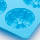 Форма силиконовая для выпечки Доляна «Узоры», 26×17,5 см, 6 ячеек (7,3×7,3×3 см), цвет МИКС - Фото 2