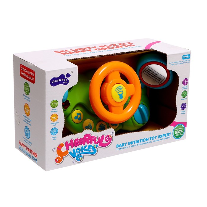 Руль музыкальный развивающий «Вперёд!», световой и звуковой эффект, МИКС 42727