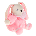 Мягкая игрушка-погремушка "Зайчик", цвет розовый - Фото 2