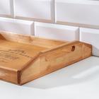 Поднос деревянный с декором, 40×30×7,5 см, сосна - фото 4584023