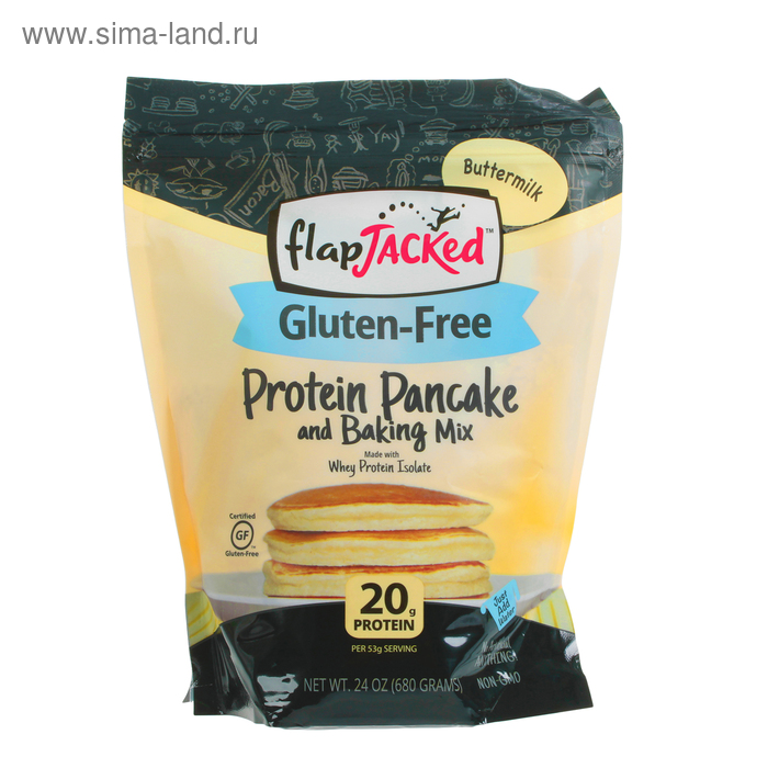 Смесь для выпекания оладьев FlapJacked Protein Pancake and Baking Mix, сливочный, 340 г - Фото 1