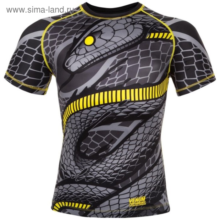 Рашгард Venum Snaker Black/Yellow S/S M - Фото 1