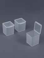 Набор баночек для мелочей, 4×4×4.7 см, 3 шт., прозрачный - Фото 2