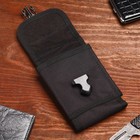 Сумка походная "Аdventure", черная на крючке 10 х15 см - Фото 3
