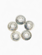 Шарм бусина «Цветы» незабудки, для творчества, бело-синяя в серебре - Фото 3