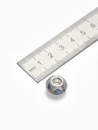 Шарм бусина «Цветы» незабудки, для творчества, бело-синяя в серебре - Фото 2