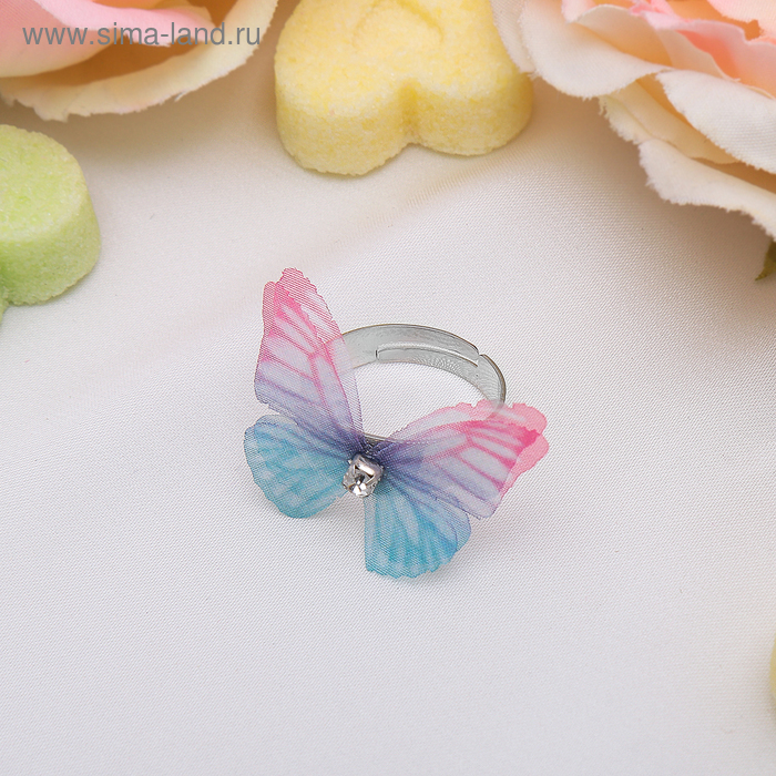 Кольцо Butterfly, цвет МИКС, безразмерное - Фото 1