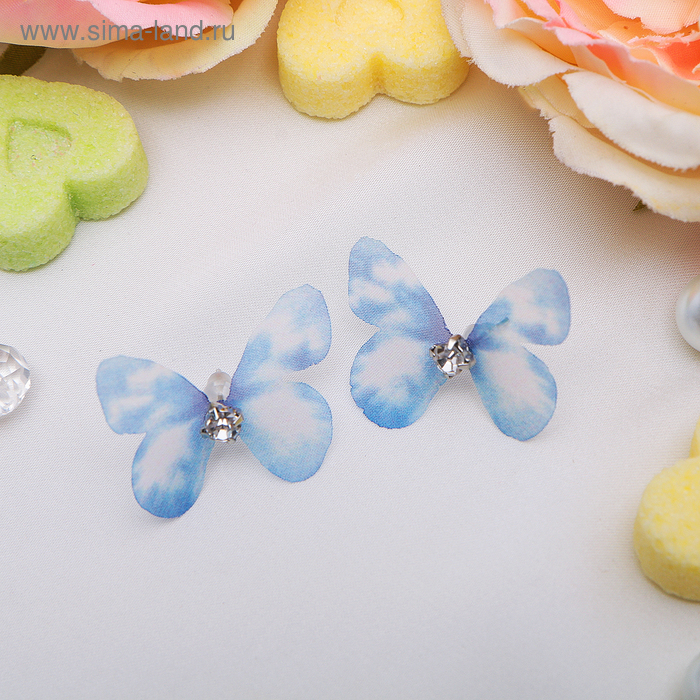 Серьги ассорти Butterfly, стразинки, цвет МИКС - Фото 1