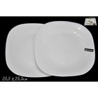 Набор тарелок Lenardi White, размер 25.5х25.2 см, 2 шт - фото 301914858