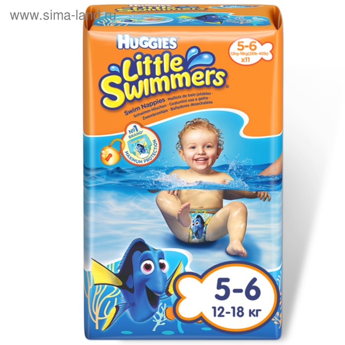 подгузники Little Swimmers для плавания размер 5-6 (12-18 кг.) 11 шт.