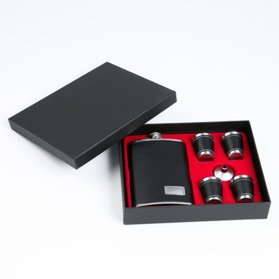 Подарочный набор 6 в 1 «Классика»: фляжка 270 мл + воронка, 4 рюмки