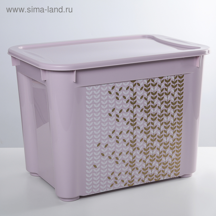 Ящик для хранения с крышкой 22 л, 38,5×26,5×29 см, цвет МИКС - Фото 1