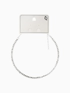 Колье «Лёд», 1 ряд, цвет белый в серебре, 35 см  (артикул 418174)  большой выбор товаров оптом и в розницу по низким ценам с доставкой