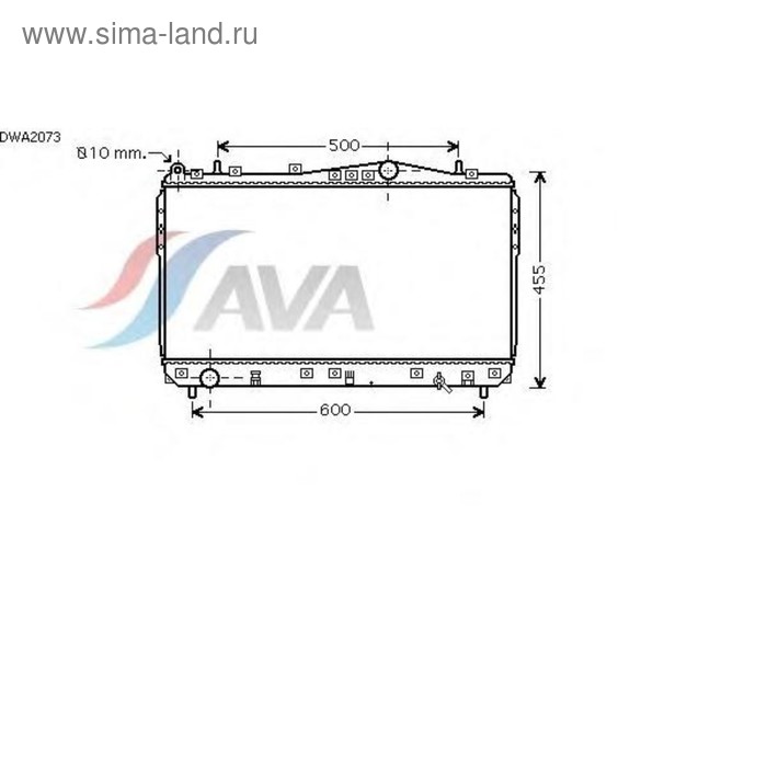 Радиатор системы охлаждения  AVA QUALITY COOLING DWA2073 - Фото 1