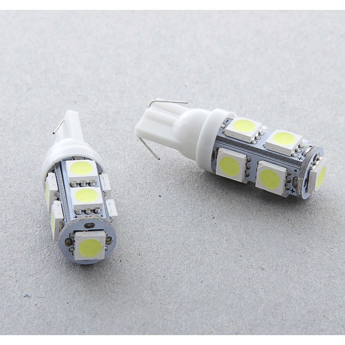 Автолампа светодиодная Luazon T10 W5W, 9 SMD-5050 - Фото 1