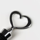 Набор для вина Доляна «Сердца», 2 предмета: штопор, пробка фигурная, нержавеющая сталь - Фото 5