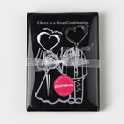 Набор для вина Доляна «Сердца», 2 предмета: штопор, пробка фигурная, нержавеющая сталь - Фото 2