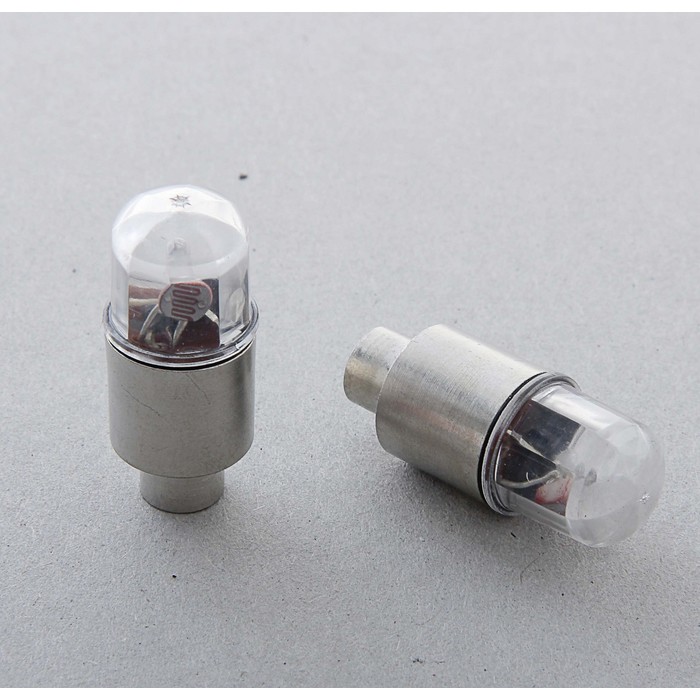 Набор светящихся колпачков на ниппель, универсальные, короткие, цвет красный - Фото 1