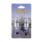 Набор светящихся колпачков на ниппель, универсальные, короткие, цвет красный - Фото 2