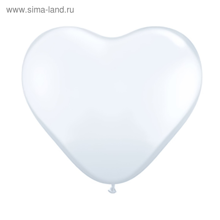 Шар латексный 6" "Сердце", пастель, набор 100 шт., цвет белый - Фото 1
