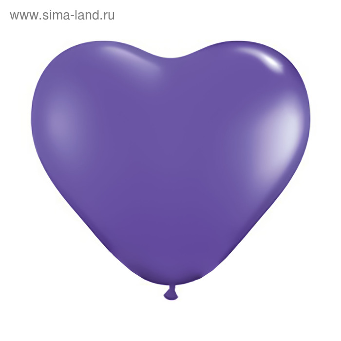 Шар латексный 6" "Сердце", пастель, набор 100 шт., цвет фиолетовый - Фото 1