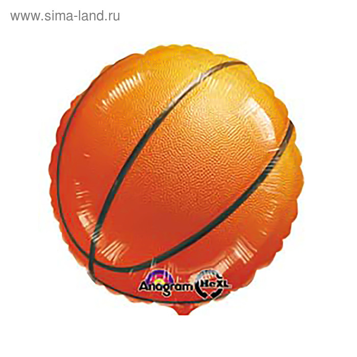 Шар фольгированный 18" Баскетбольный мяч" A - Фото 1