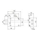 Замок накладной "Сенат", ЗНС 4-3, 118, без ответной планки, односторонний, 5 ключей - фото 14179859
