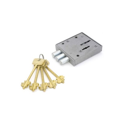 Замок накладной «Герион», Блок-5М, б/о, 3 ригеля, 5 ключей