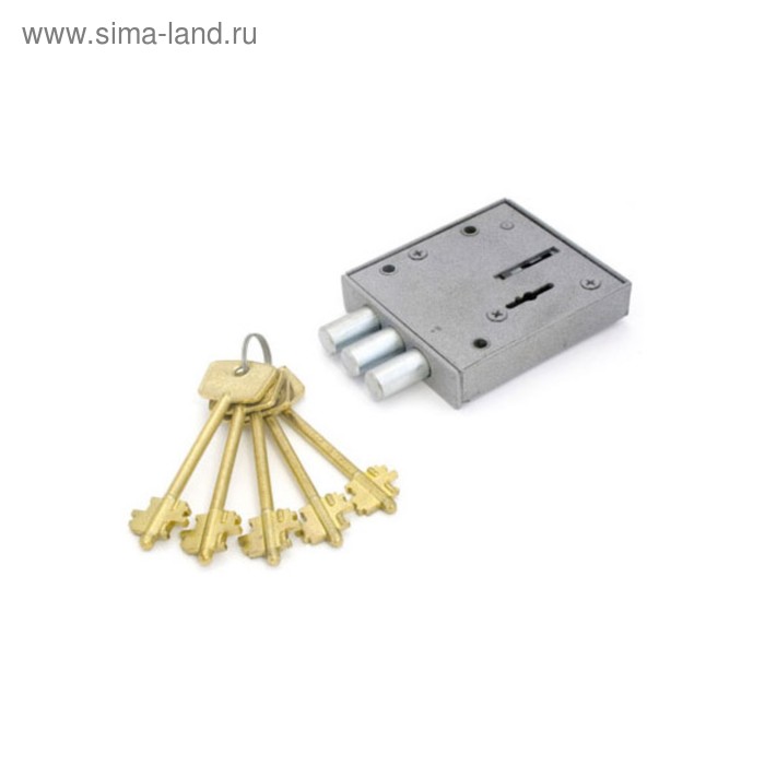 Замок накладной "Герион", Блок-5М, б/о, 3 ригеля, 5 ключей - Фото 1