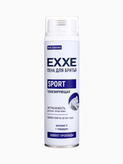 Пена для бритья Exxe Sport Energy Cool Effect, тонизирующая, 200 мл