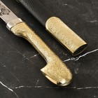 Шашка кавказская, сувенирная "Шамиль" наборный-кожа/латунь - фото 24621963