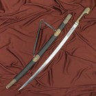 Шашка кавказская, сувенирная "Шамиль" наборный-кожа/латунь - фото 24621973